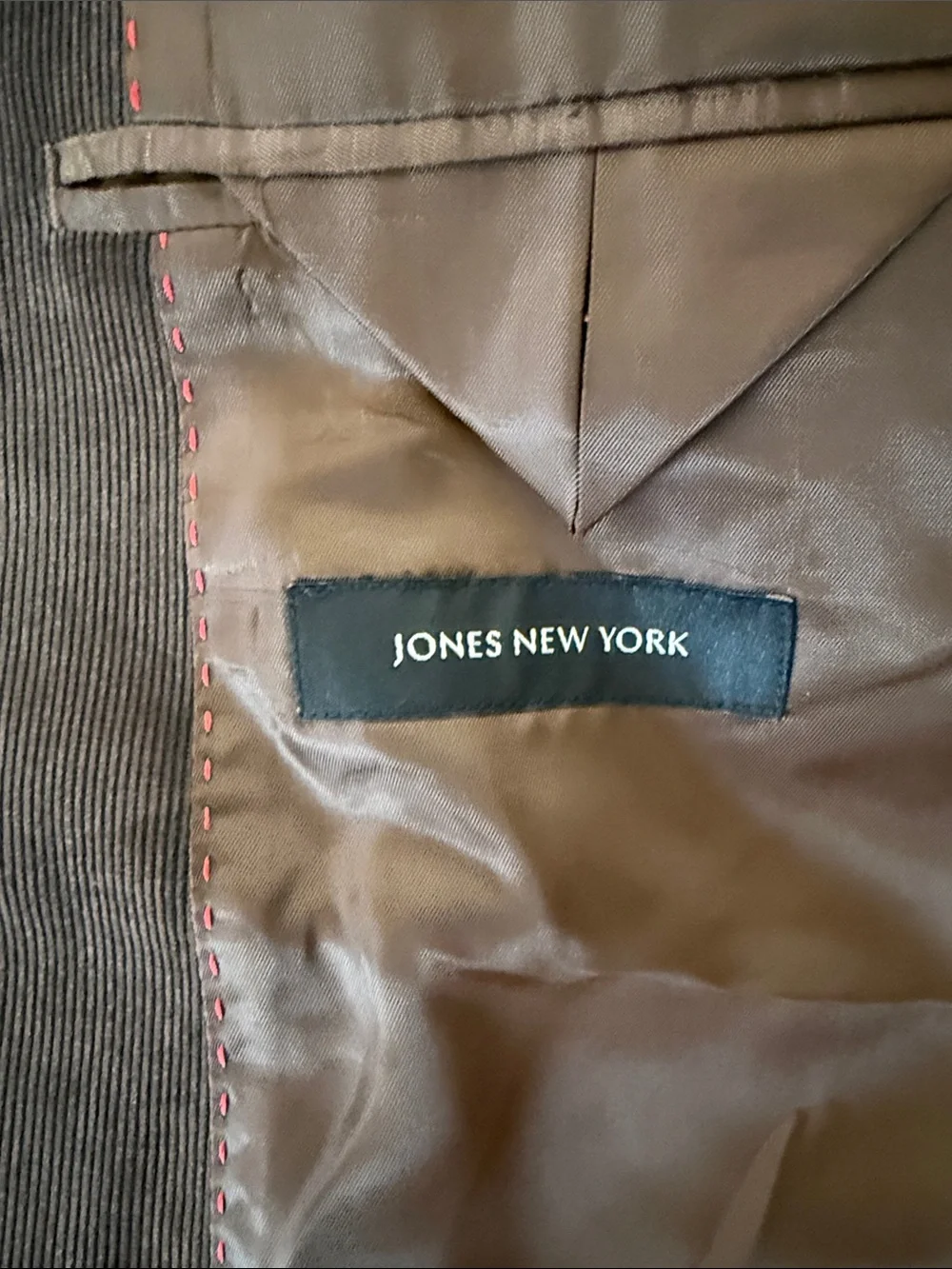 JONES NEW YORK MENS CORDUROY CLASSIC  2-BUTTON SPORTS JACKET BLAZER BROWN 40.S